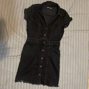 Black Jean Dress — Zara
